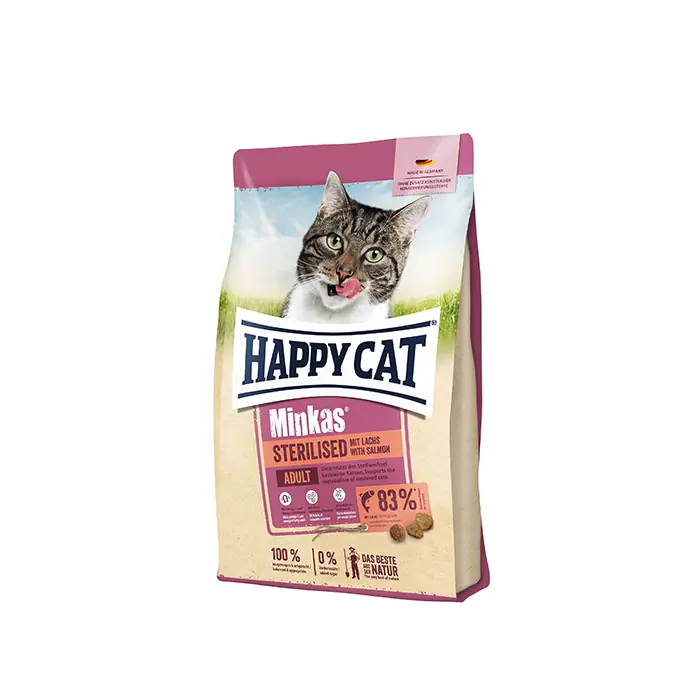 Happy Cat Minkas Kısırlaştırılmış Somonlu Kedi Maması 4 Kg