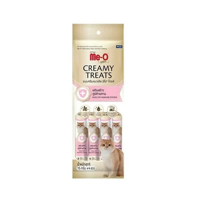 Me-O Gold Creamy Ton Balığı ve Turna Yemişi Kedi Ödülü 4x15gr