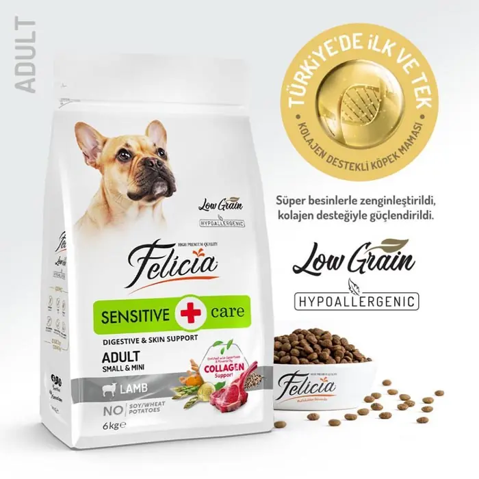 Felicia HypoAllergenic Kuzulu Pirinçli Küçük Irk Düşük Tahıllı Yetişkin Köpek Maması 6 Kg