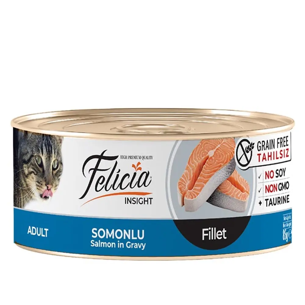 Felicia Tahılsız Gravy Somon Fileto Yetişkin Kedi Konservesi 85 gr