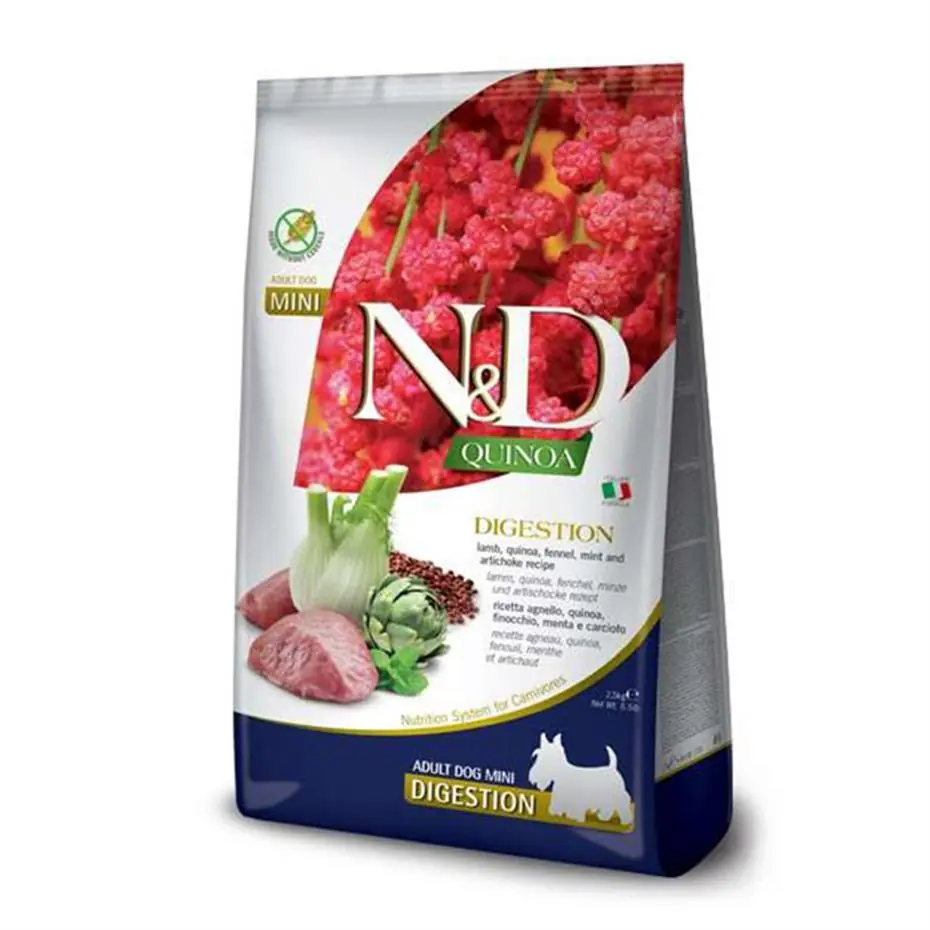ND Quinoa Digestion Mini Kuzu Kinoa Aromalı Hassas Sindirim Küçük Irk Köpek Maması 2,5 Kg
