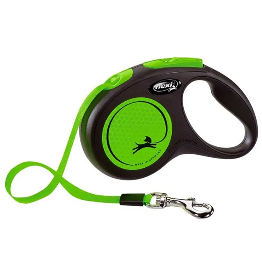 Flexi New Neon Otomatik Yeşil Şerit Gezdirme Small 5 Metre