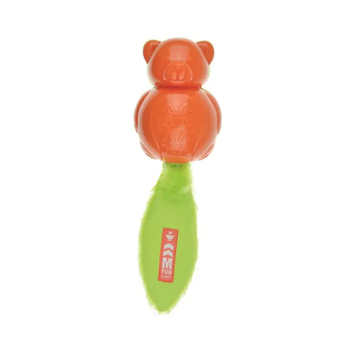 M-PETS On-Off Teddy Kauçuk Turuncu Yeşil Köpek Oyuncağı