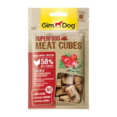 Gimdog MeatCubes Kızılcıklı ve Biberiyeli Tavuk Köpek Ödülü 40 gr
