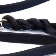 Doggie Yağlı Deri Örgülü Eğitim Gezdirme Kayışı 1,1x150cm 4