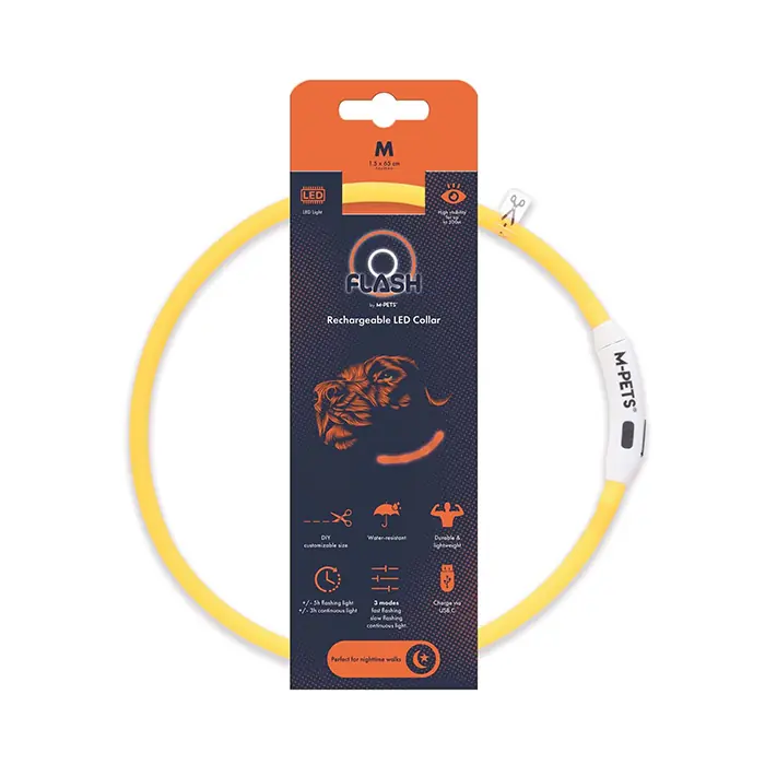M-Pets Flash Led Köpek Boyun Tasması Medium 65cm