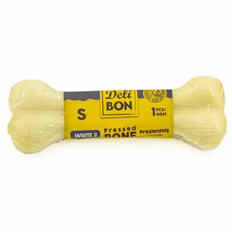 Delibon Beyaz Press Kemik Köpek Ödülü 12 cm