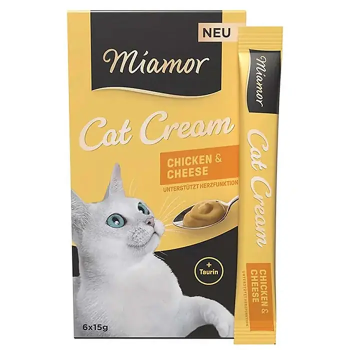 Miamor Cream Tavuklu ve Peynirli Kedi Ödülü 6x15 Gr