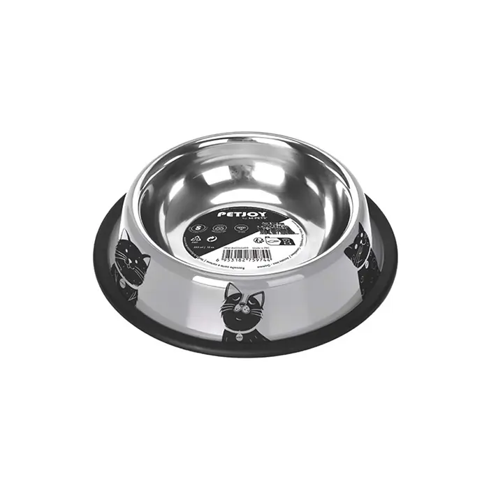 M-PETS Petjoy Catfamily Çelik Mama Kabı Small 355ml