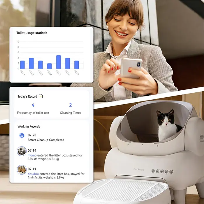 Neakasa M1 Üstü Açık Akıllı Kedi Tuvaleti Beyaz