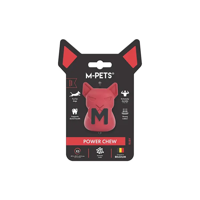 M-Pets Power Chew Kauçuk Köpek Ödül Oyuncağı Ruby XSmall