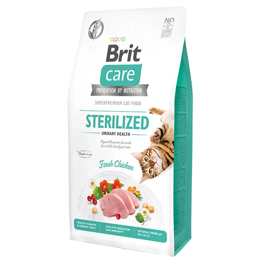Brit Care Hypo-Allergenic Üriner Sistem Sağlığı için Tahılsız Kısırlaştırılmış Kedi Maması 7kg