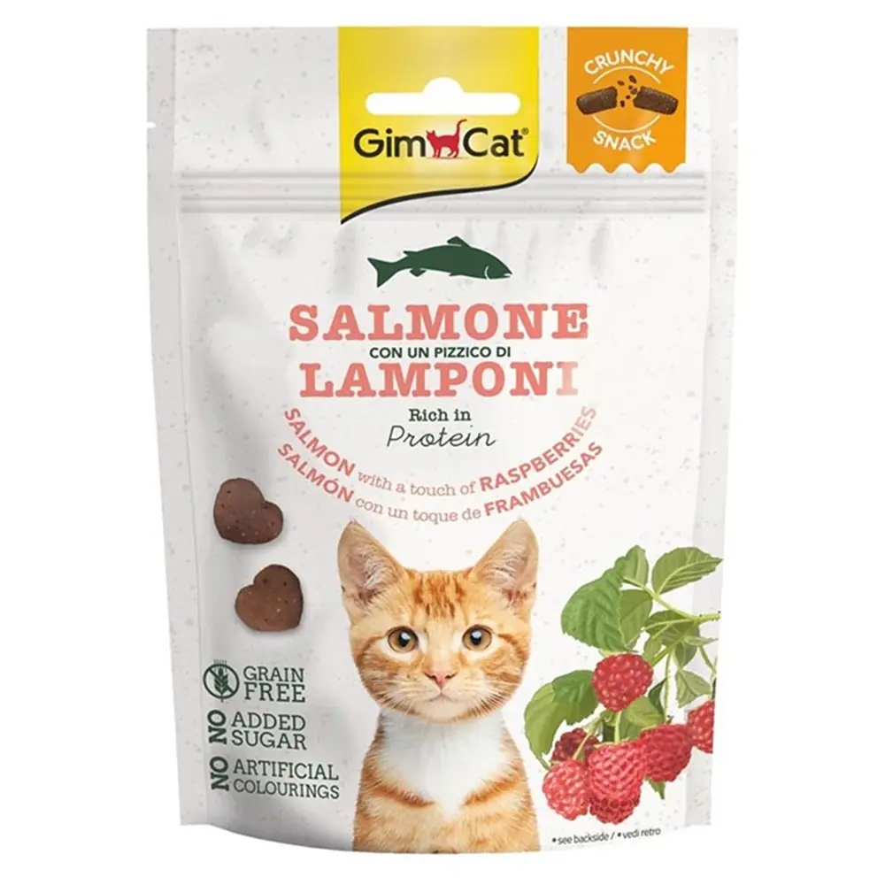 Gimcat Tahılsız Soft Snacks Somon ve Ahududu Kedi Ödülü 60gr