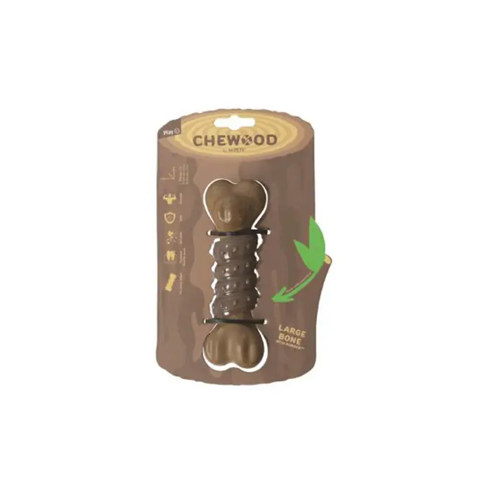 M-PETS Chewood Rubber Çiğnenebilir Kemik Köpek Oyuncağı Large