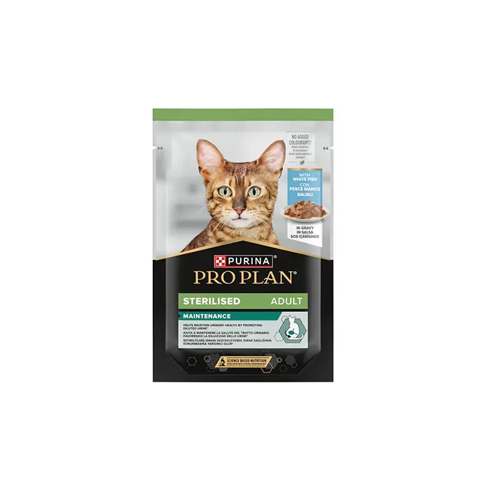 Pro Plan Pouch Beyaz Balıklı Kısırlaştırılmış Kedi Konservesi 85gr