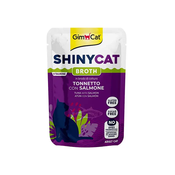Gimcat Shinycat Pouch Ton ve Somon Balıklı Yaş Kedi Maması 70gr