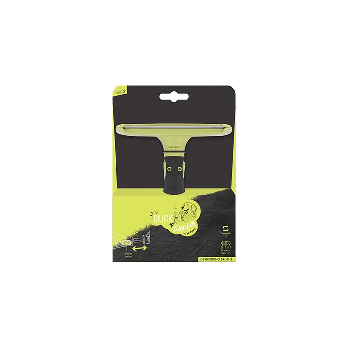M-Pets Click and Groom Kedi ve Köpekler için Furminatör Basmalı Tarak