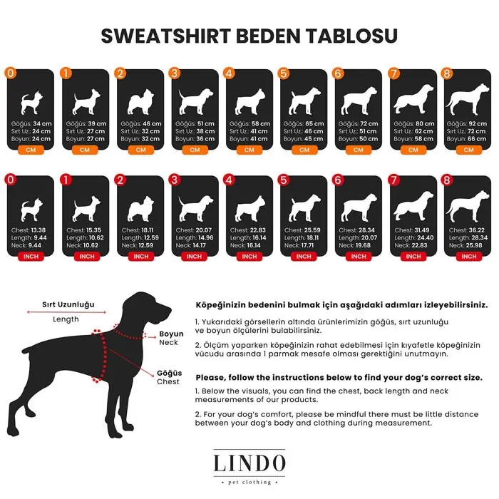 Lindo College AllStar Küçük, Orta ve Büyük Irk Köpek Sweatshirt