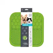 LeccaMat Kare Şekilli Kedi Köpek Ödül Yalama Aparatı Yeşil 30x30cm 1