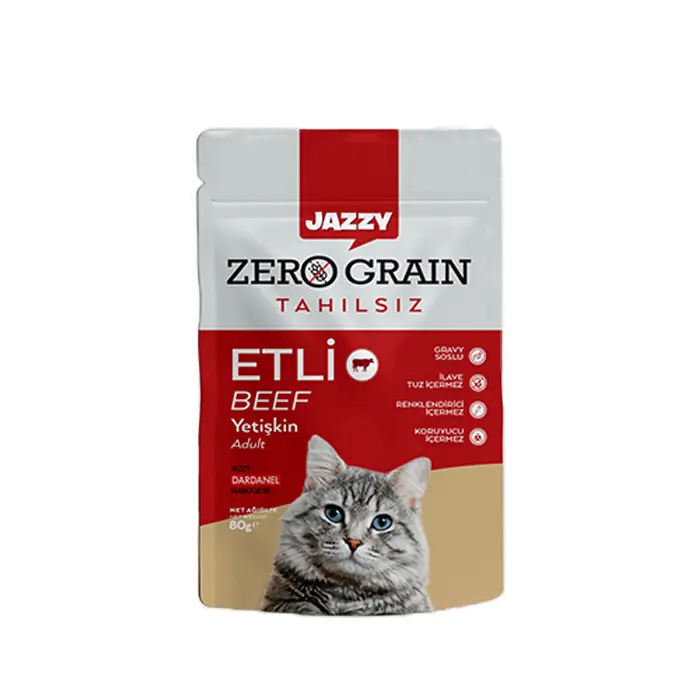 Dardanel Jazzy Dana Etli Kedi Yaş Maması 80gr