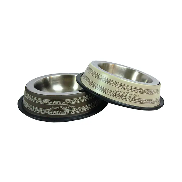 Oripet Aswtpp İşleme Desenli Çelik Köpek Mama Kabı 32 oz