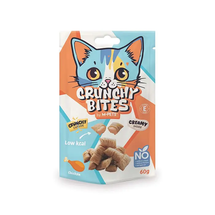 M-Pets Crunchy Bites Tavuklu Kedi Ödülü 60gr