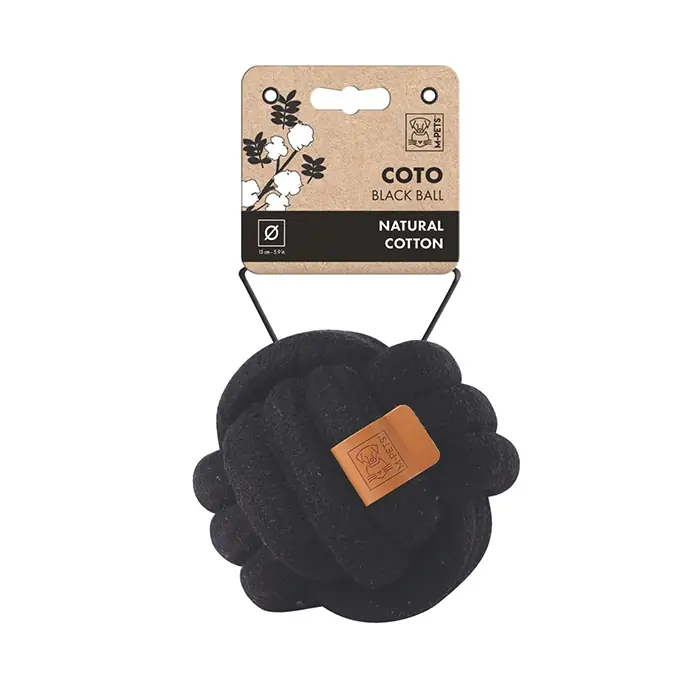 M-PETS COTO Black Ball Örgü Top Köpek Oyuncağı 15cm