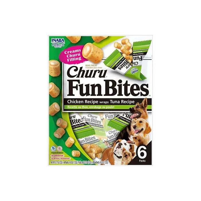Inaba Churu Fun Bites Ton Balığı Sargılı Köpek Ödül Maması 22gr 6'lı