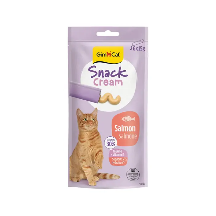 Gimcat Snack Cream Somonlu Kedi Ödülü 6x15 gr