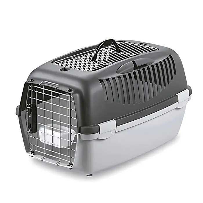 Stefanplast Gulliver 3 Delux Üstten Açılır Kedi ve Köpek Taşıma Kafesi 61x40x38cm Gri