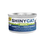 Gimcat New Shinycat Broth Beyaz Balıklı-Ton Balıklı Kedi Konservesi 70gr 1