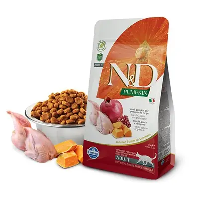 N&D Balkabaklı Bıldırcın Etli-Narlı Tahılsız Yetişkin Kedi Maması 1.5 Kg