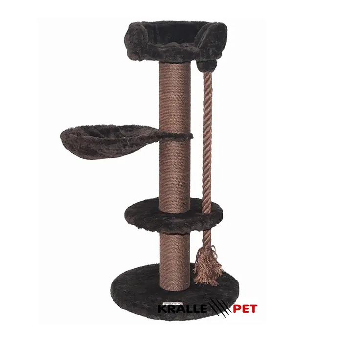 Kralle Üç Katlı Halatlı Kedi Tırmalama 1040model Kahve