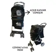 Tommy Evcil Hayvan Taşıma Puseti 82x46x99cm Siyah 3