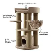 Woolart Cosmo Kedi Tırmalama ve Oyun Alanı 1