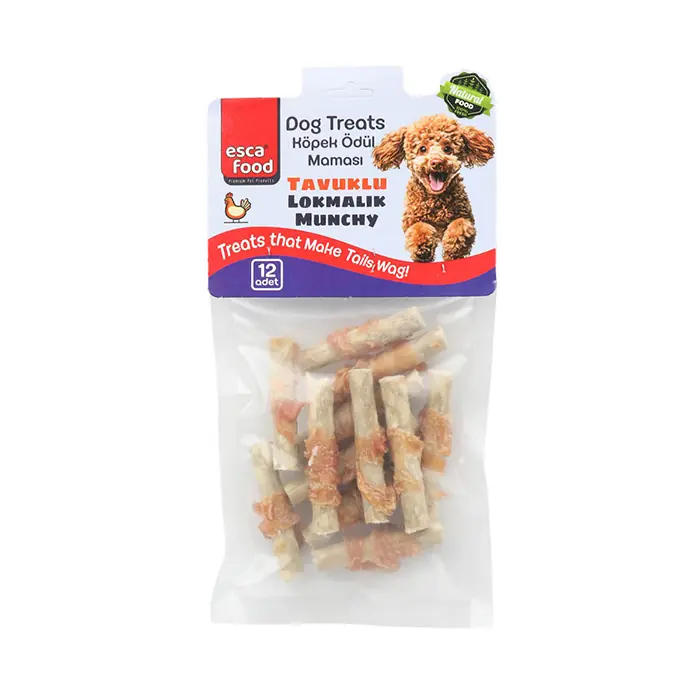 Esca Tavuk Etli Lokmalık Munchy Köpek Ödül Kemiği 12 Adet