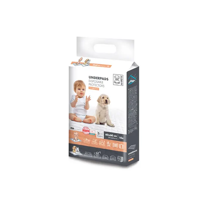 M-PETS Underpads Köpek Çiş Eğitim Pedi 60x60cm 10 Adet