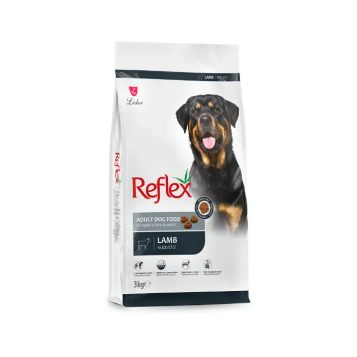 Reflex Kuzu Etli ve Pirinçli Yetişkin Köpek Maması 3 Kg