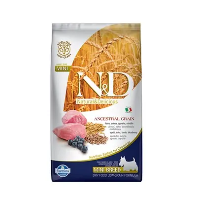 ND Düşük Tahıllı Kuzu Etli Yaban Mersini Küçük Irk Yetişkin Köpek Maması 2.5kg