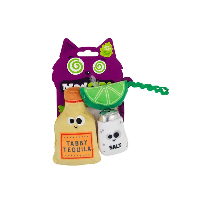 Mad Cat Tabby Tequila Kedi Otlu ve Matatabili 3'lü Kedi Oyuncağı