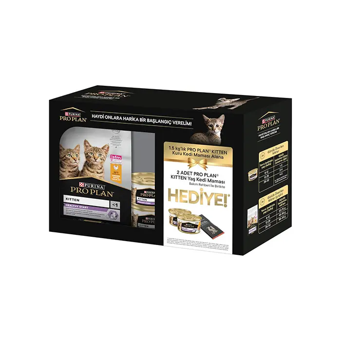 Pro Plan Tavuklu Yavru Kedi Maması 1,5kg + 2 Yaş Mama Hediye