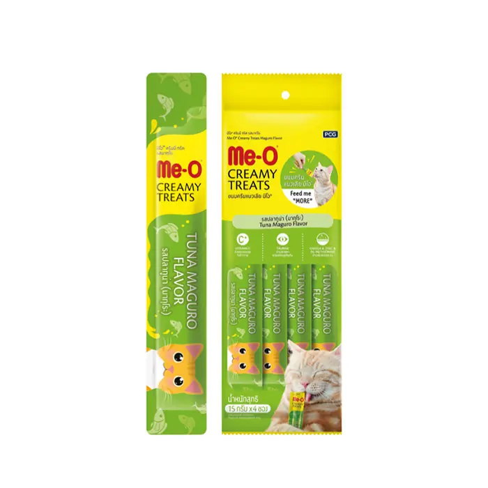 Me-O Creamy Treats Sarı Yüzgeçli Orkinos Balıklı Ek Besin ve Kedi Ödülü 4x15gr
