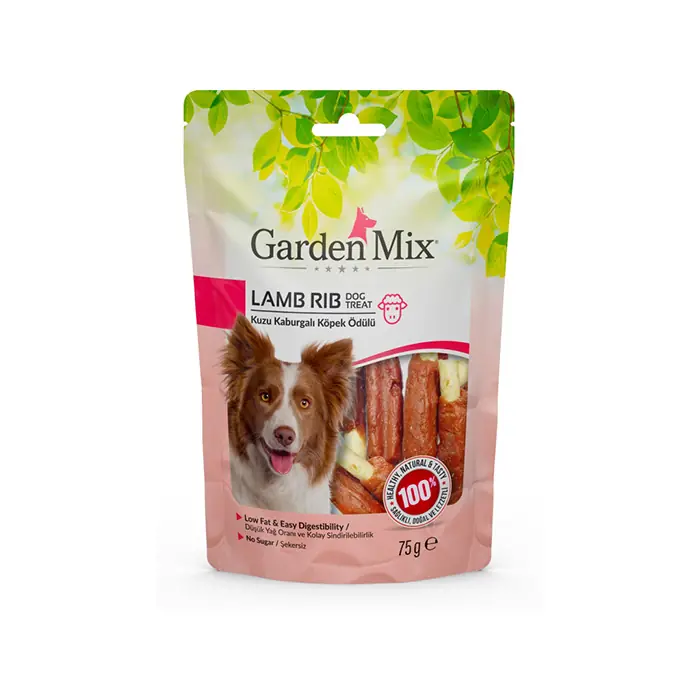 Garden Mix Kuzu Kaburgalı Köpek Ödülü 75gr