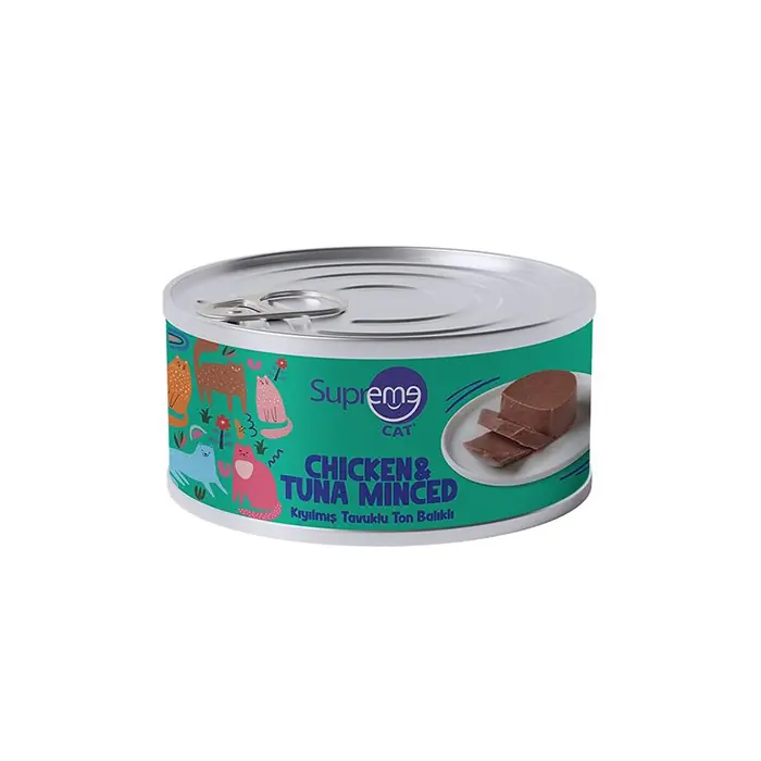 Supreme Kıyılmış Tavuk-Ton Balık Kedi Yaş Maması 85gr
