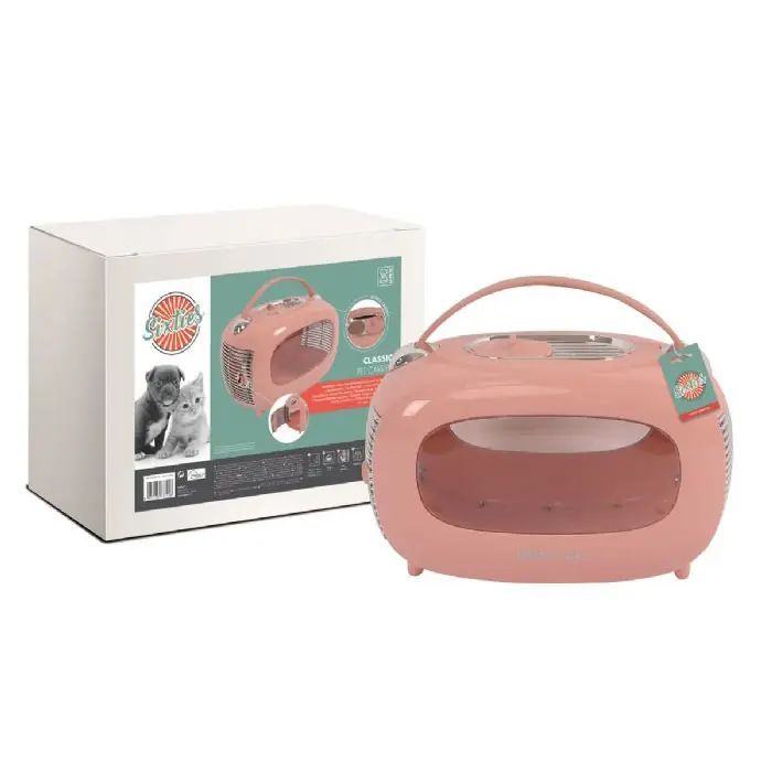 M-PETS Sixties Classic Kedi ve Küçük Irk Köpek Taşıma Çantası 48x29x30 Pembe