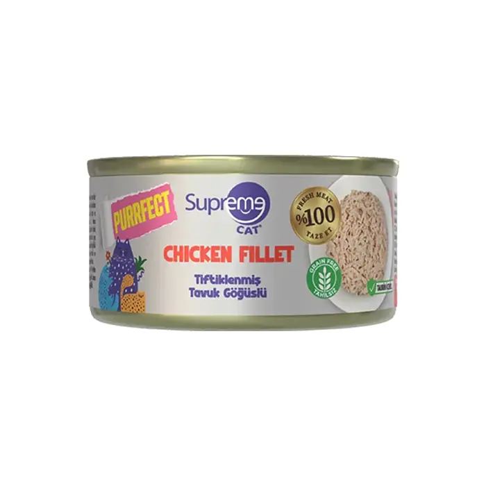 Supreme Cat Tiftiklenmiş Tavuk Göğüs Etli Yetişkin Kedi Konservesi 70gr