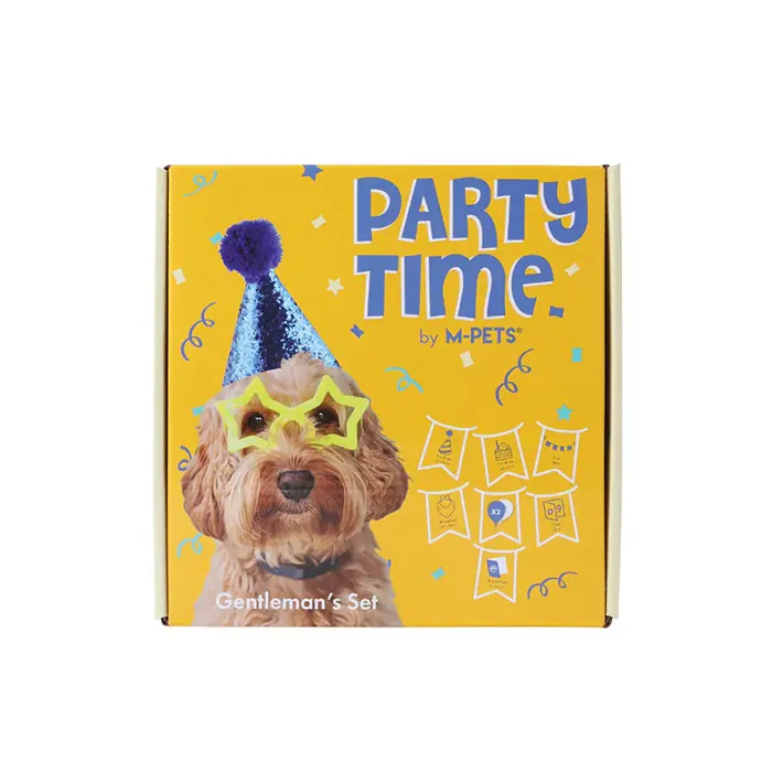 M-PETS Party Time Erkek Köpekler İçin Doğum Günü Seti