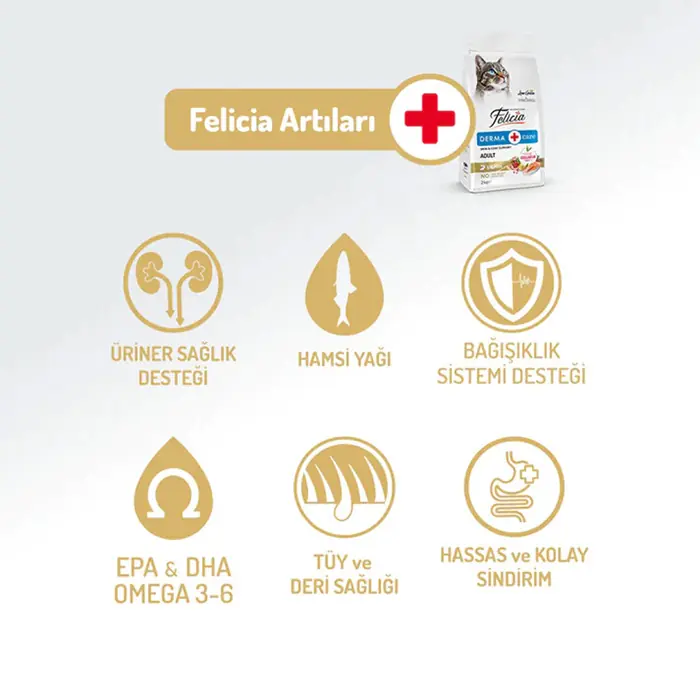 Felicia Kolajenli Somonlu Az Tahıllı Hypoallergenic Yetişkin Kedi Maması 5 Kg