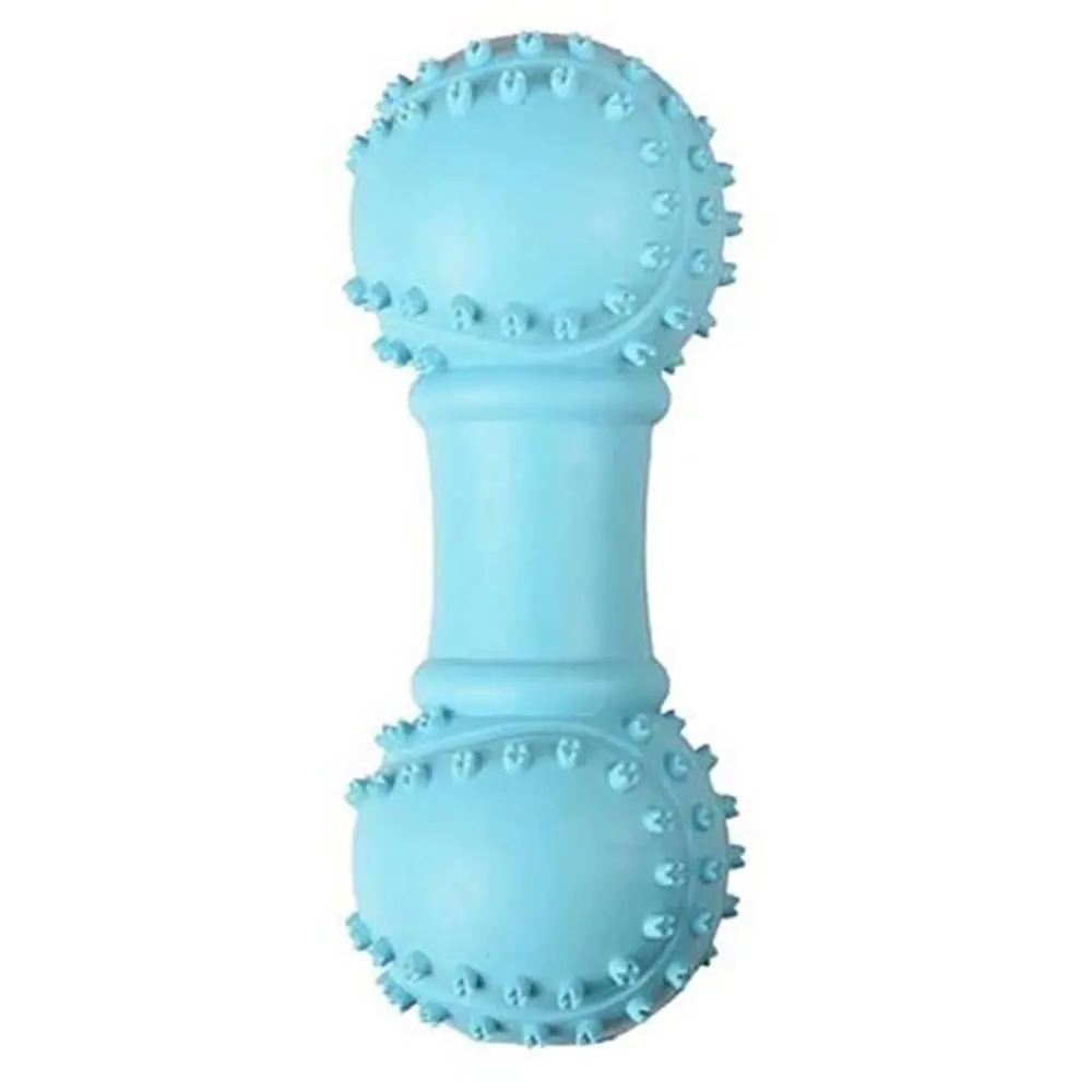 Flamingo Rubber Sesli Dumbell Köpek Oyuncağı Mavi 10 cm