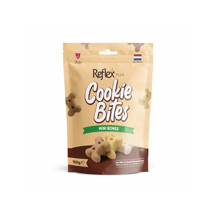 Reflex Plus Cookie Bites Mini Bones Mini ve Küçük Irk Yetişkin Köpek Ödül Maması 150gr